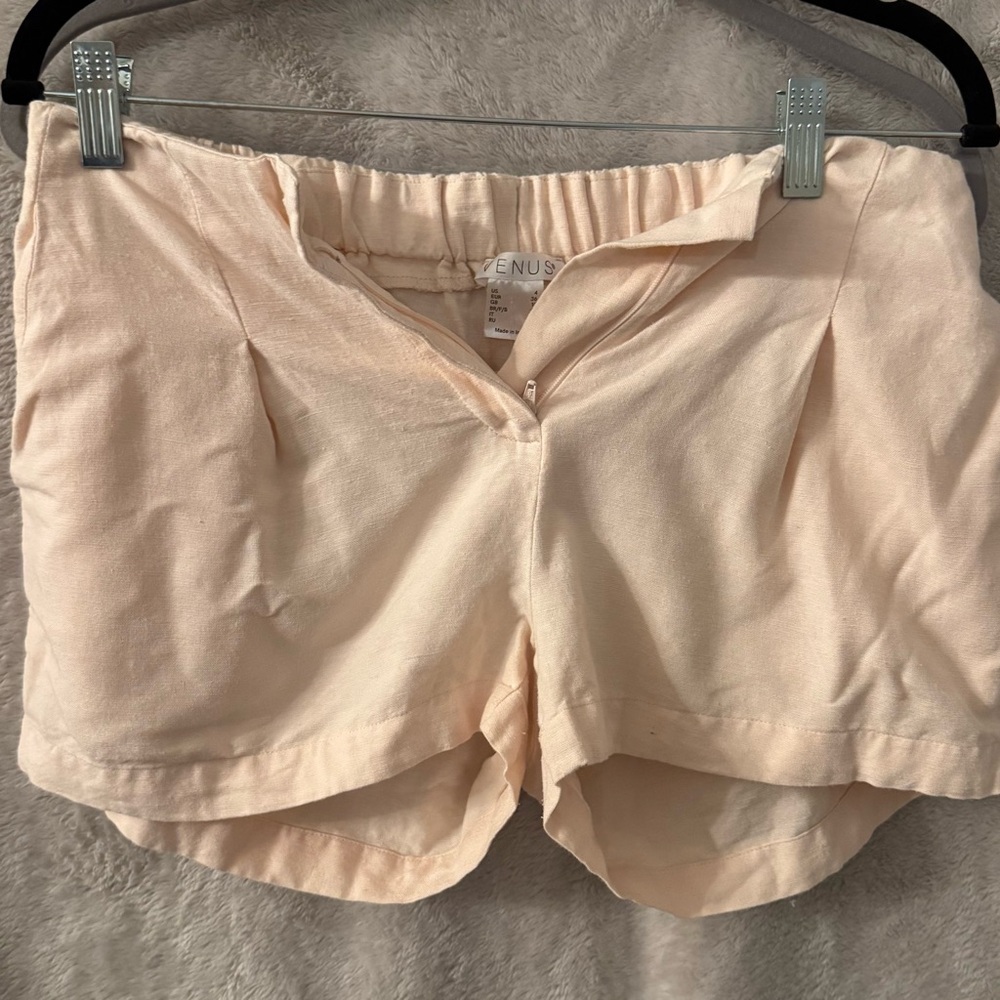 VENUS Women's High Waist Baby Pink Shorts